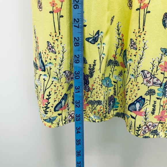So Women’s Casual Short SunDress Floral Yellow Size XL - Picture 5 of 11
